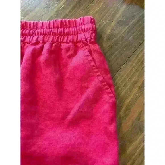 Willi Smith 100% linen Red Drawstring Waist Mini Skirt, M - Picture 5 of 7